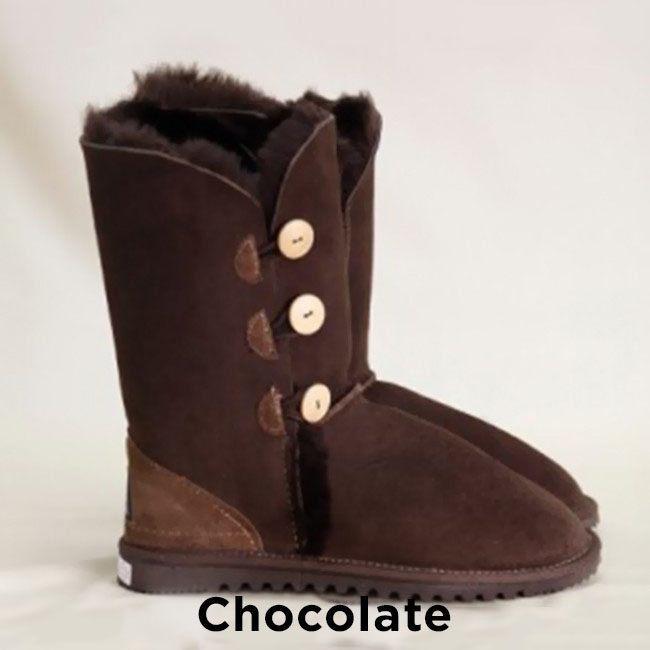 Chocolate Cald Button Up Ugg Boots Perth