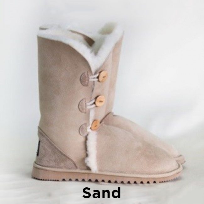 Sand Calf Button Up Ugg Boots Perth