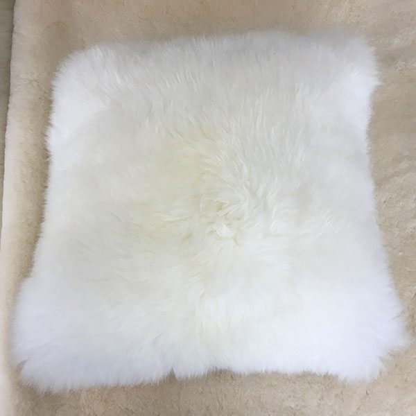 Sheepskin white cushion