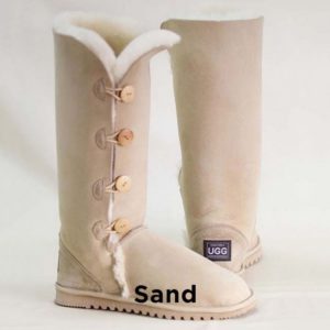 Tall Sand Button Up Ugg Boots Perth