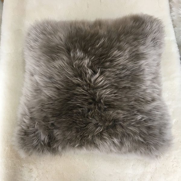 Sheepskin grey cushion