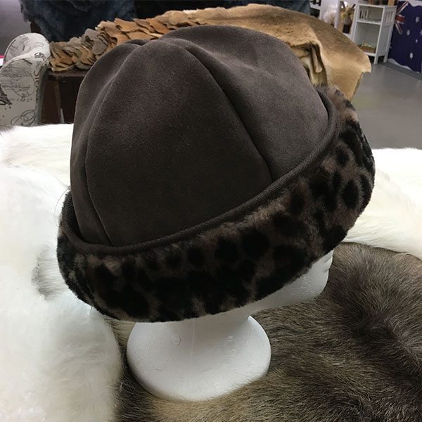 sheepskin hat brown