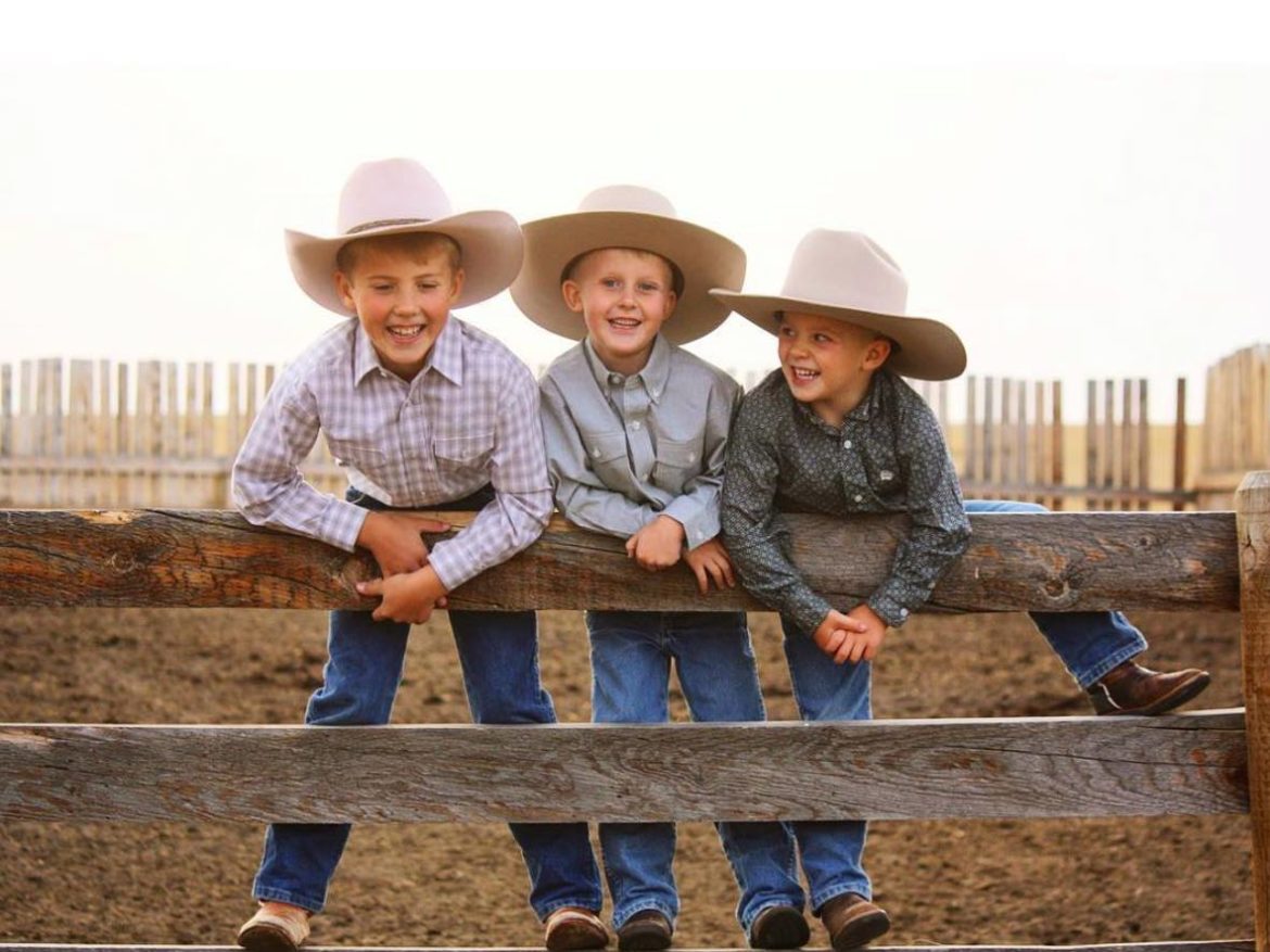 Three Boys With Akubra Hats